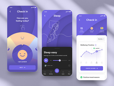 Mental health app app design mental health ui design