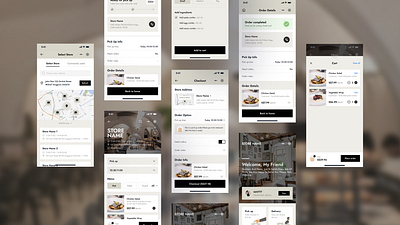 Catering work ui app catering delivery design food mobile pickup ui yellow