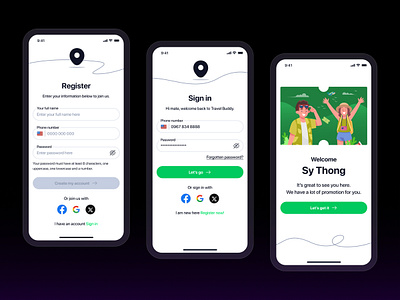 Login Register UI Travel App login ui app register ui sign in ui app travel app