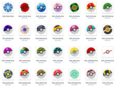 2D Poké Balls 2d graphic design minimalist photoshop poke balls pokemon