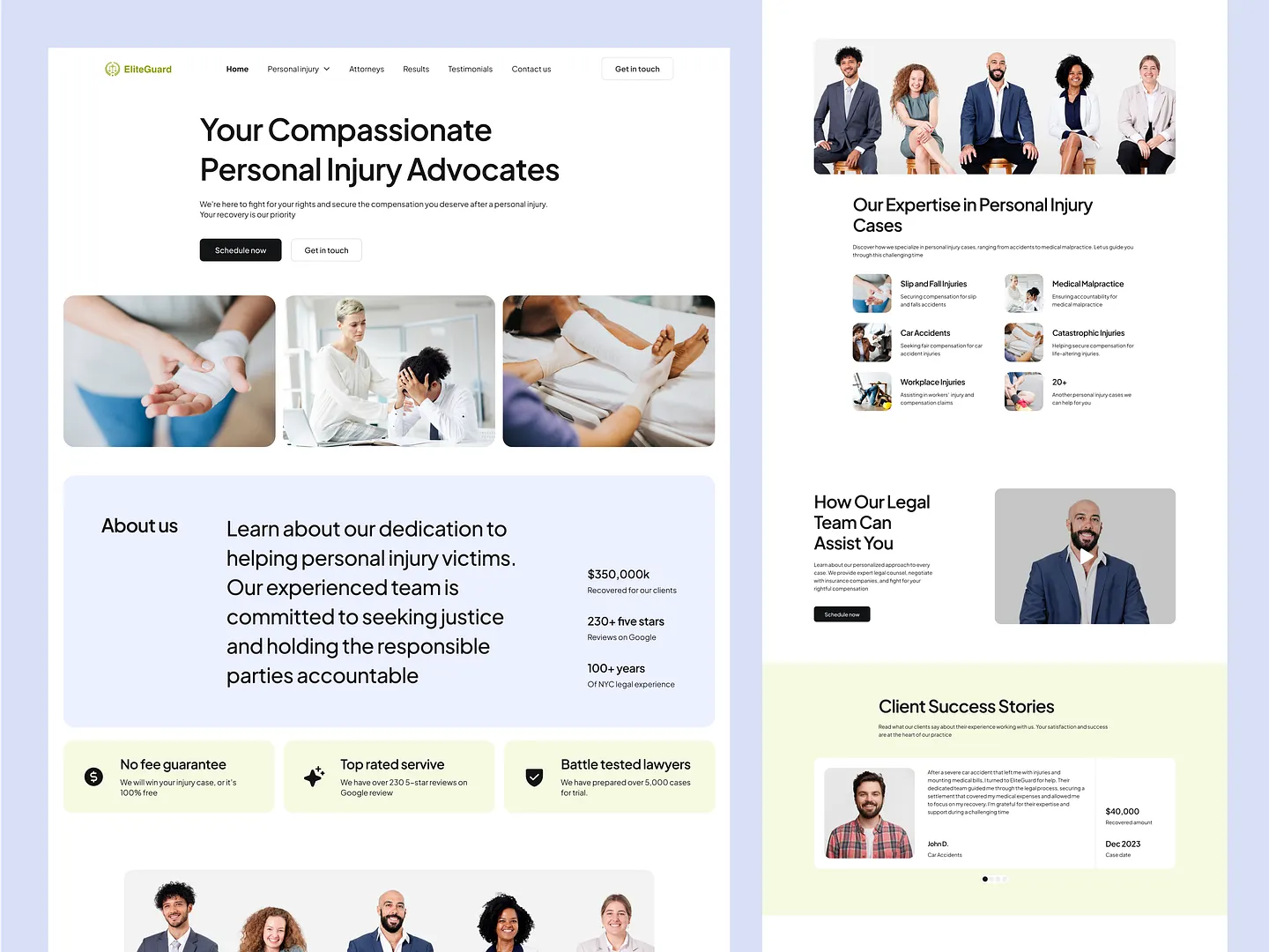 Modern Legal Website Design for Personal Injury Firms