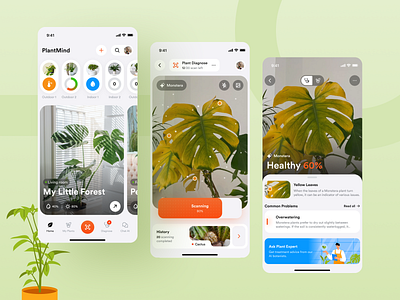 PlantMind - Smart Plant App app design figma modern plant smartapp