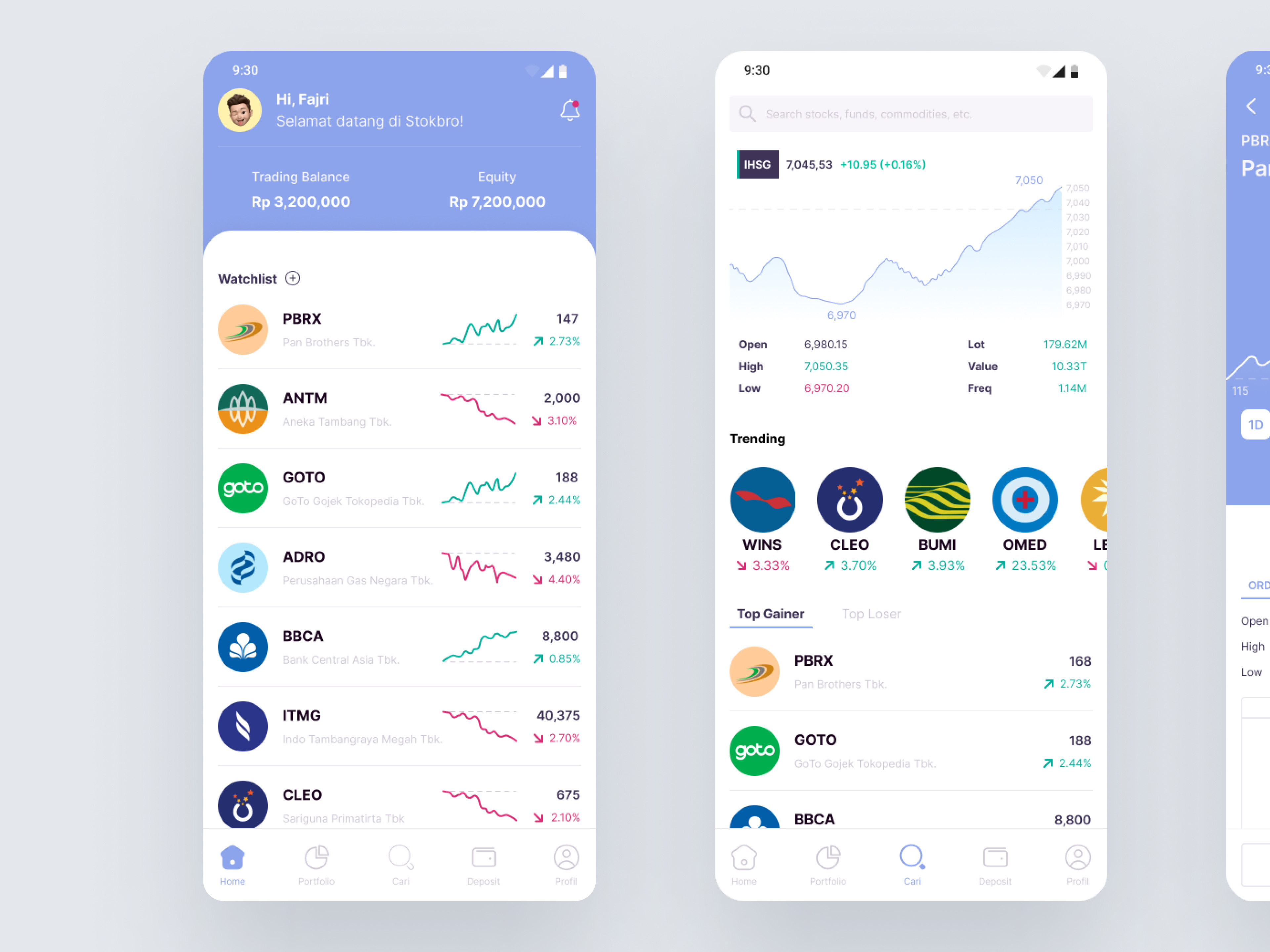 Stock App - Buy Stocks Flow mobile app stock app ui