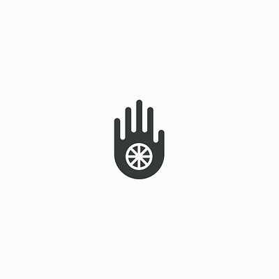 Logo Hand Dharma branding icon isotype logo