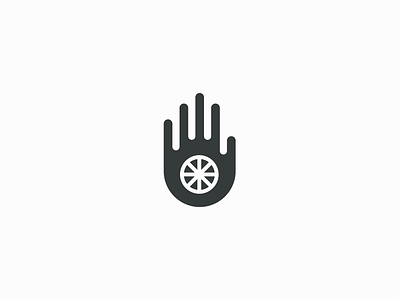 Logo Hand Dharma branding icon isotype logo