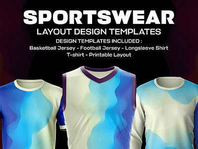 BLUE WAVES SPORTY JERSEY DESIGN TEMPLATE print