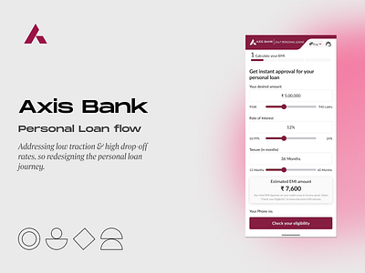 Axis Bank personal loan flow - case study branding creative design graphic design illustration legodesign tryingsomethingnew logo typography uxdesign