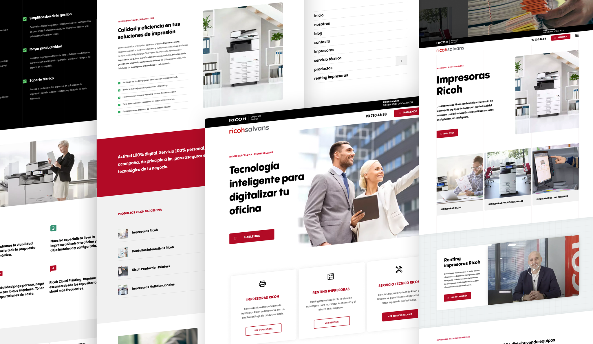 Ricoh Salvans branding diseño web graphic design marketing ui web design