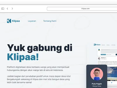 Landing Page Klipaa landing page ui website