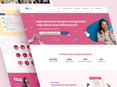 Oppa Akademi | Learn Korean Language Online company profile korean ui design uiux web design