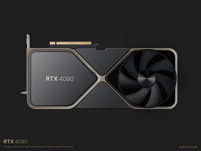 Nvidia RTX 4090 full vector. Created on Figma 4090 black card computer design device drawing figma graphic graphic design illustration rtx skeuomorphism ui vector