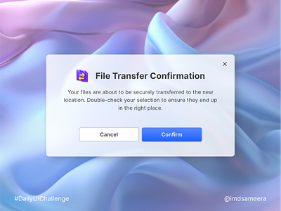 Confirmation popup UI abstract background ui app design button ui daily ui daily ui challenge glass morphism ui mobile app design modal ui popup ui ui ui design ui design challenge uiux ux ux design