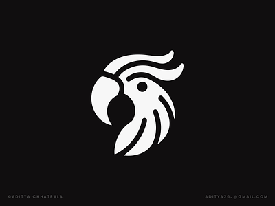 White Parrot logo design animal bird bird logo birds brand branding chat clever communication design icon identity logo logo designer modern logo parrot parrot logo smart symbol white parrot