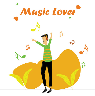 Music Lover dance dance illustration dancer dancing dj fun graphic art graphic design graphics illustration illustrator love love music music music lover music party party vector vector art vectors