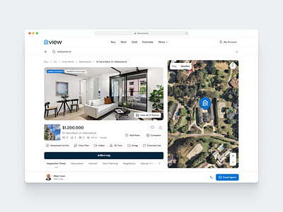 Listing Details agents app map property realestate ui ux