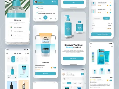 Best Beauty Product App app app design beauty product beauty product app best beauty product app cosmetics product design ecommerce mobile app graphic design illustration mobile mobile app mobile app design online shop online store popular app shopping app shopping cart ui ux