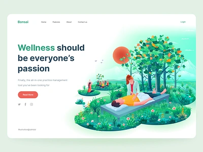 Header illustration app illustration banner business illustration digital art flat illustration graphic design hero image illustration home page illustration illustration illustrator landing page illustration landscape nature popular illustration top section ui illustration vector web page illustration website illustration yoga