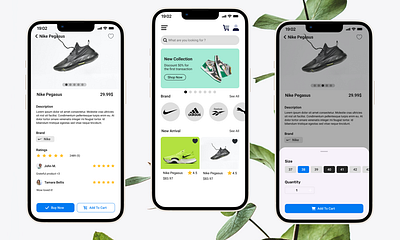 Mobile App Footwear Store Designs figma mobile app product design ui