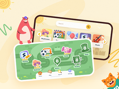 Yay World! Educational App For Children 3d animation app ui