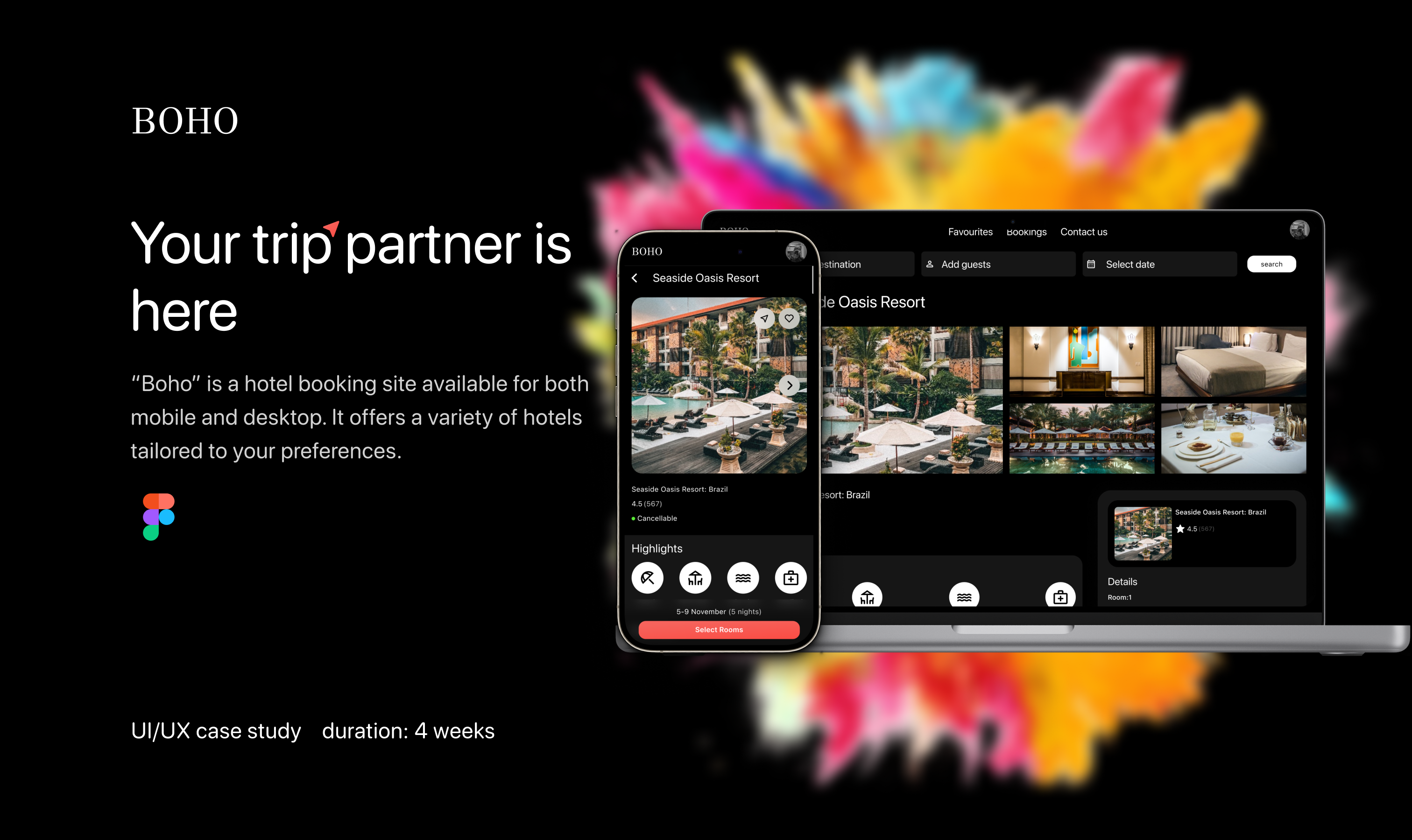 UX Case study - BOHO casestudy ui ux webdesign