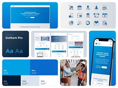 TMS Online - Branding australia branding business clean freight logistics minimal modern shipping transport ui ux web design