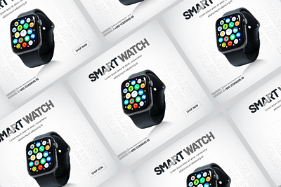 smart watch social media banner post ads banners business cover creative ecommerce facebook graphic design instagram minimal minimalist modern modern web banners posts premium professional promotional sale unique web banners