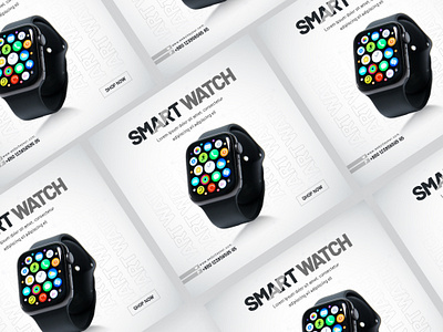 smart watch social media banner post ads banners business cover creative ecommerce facebook graphic design instagram minimal minimalist modern modern web banners posts premium professional promotional sale unique web banners