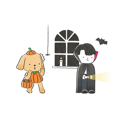 Spooky Season bat cartoon digital art digital illustration drawing ghost halloween haunted house illustration pumpkin spooky spooky season vampire