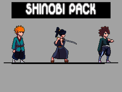 Free Shinobi Sprites Pixel Art 2d art asset assets character fantasy game game assets gamedev indie indie game pixel pixelart pixelated rpg shinobi sprite sprites spritesheet spritesheets