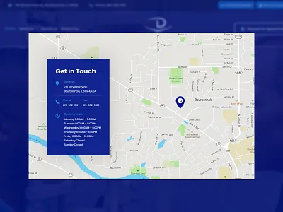Get in Touch business client contactus design digitalmarketing dunlap followus getintouch googlemap gps graphic design html location map marketing onlineshopping psdtohtml uiux uxdesign website