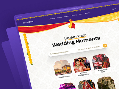 Wedding Vendors Finder cleanui design designinspiration elegantui landing page uiux weddingtech weedingvendors