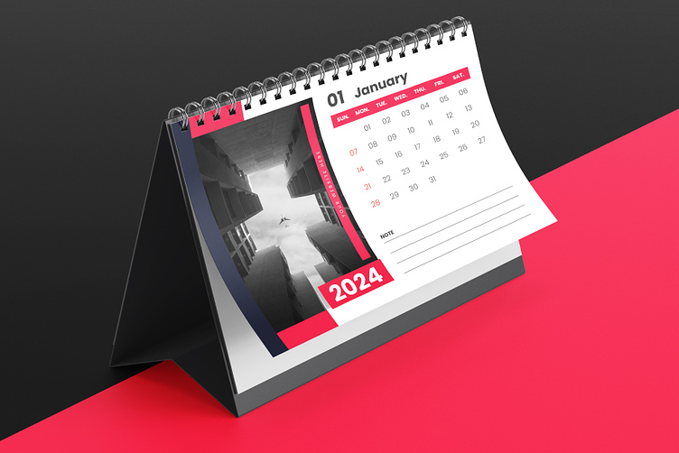 2024 calendar template design by Tanmoy Topu on Dribbble