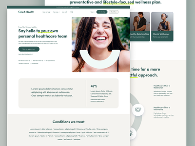 One5 Health Website Design branding ui web
