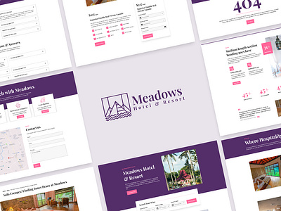 Meadows - Hotel and Resort Web Design branding design elegant graphic design hotel hotel and resort landing page template web web design. website design