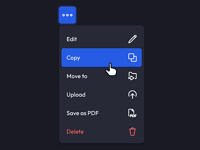 Pixelins Thin Icons in action | Drop-down menu app delete design drop down edit icon icon pack icon set icons interface line icons menu pixelins simple thin ui upload user interface ux web design