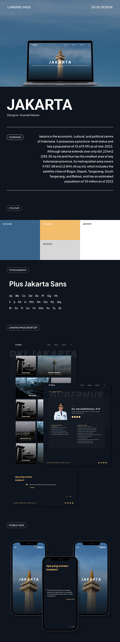 Jakarta's Landing Page landing page design uiux design website design