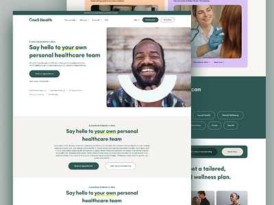 One5 Health Website Design ui ux web