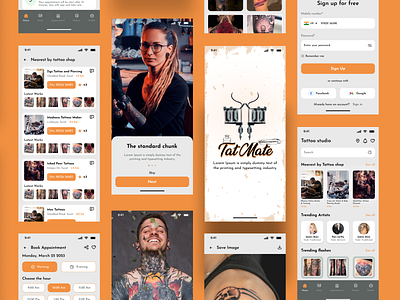 Tattoo App UI Kit & Flutter App android app ui kit figma figma design flutter online tattoo booking app tattoo tattoo app tattoo app mobile ios tattoo booking app tattoo shop app ui kit tattoos tattoos app ui kit ui ui kit ux