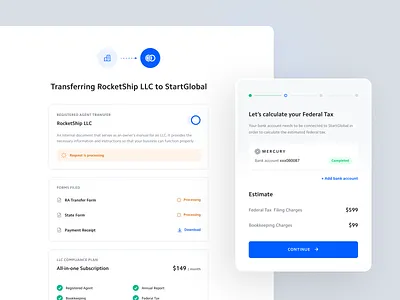 StartGlobal Company Transfer Process bank components form mobile onboarding startglobal stepper ui ux