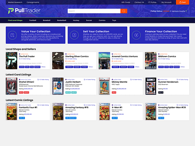 Early Landing Concept for Collectibles Marketplace and Directory app branding design ui ux
