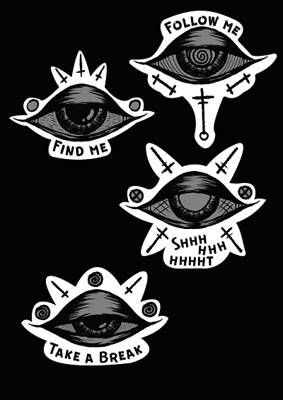 Eye Stickers art illustration graphic design