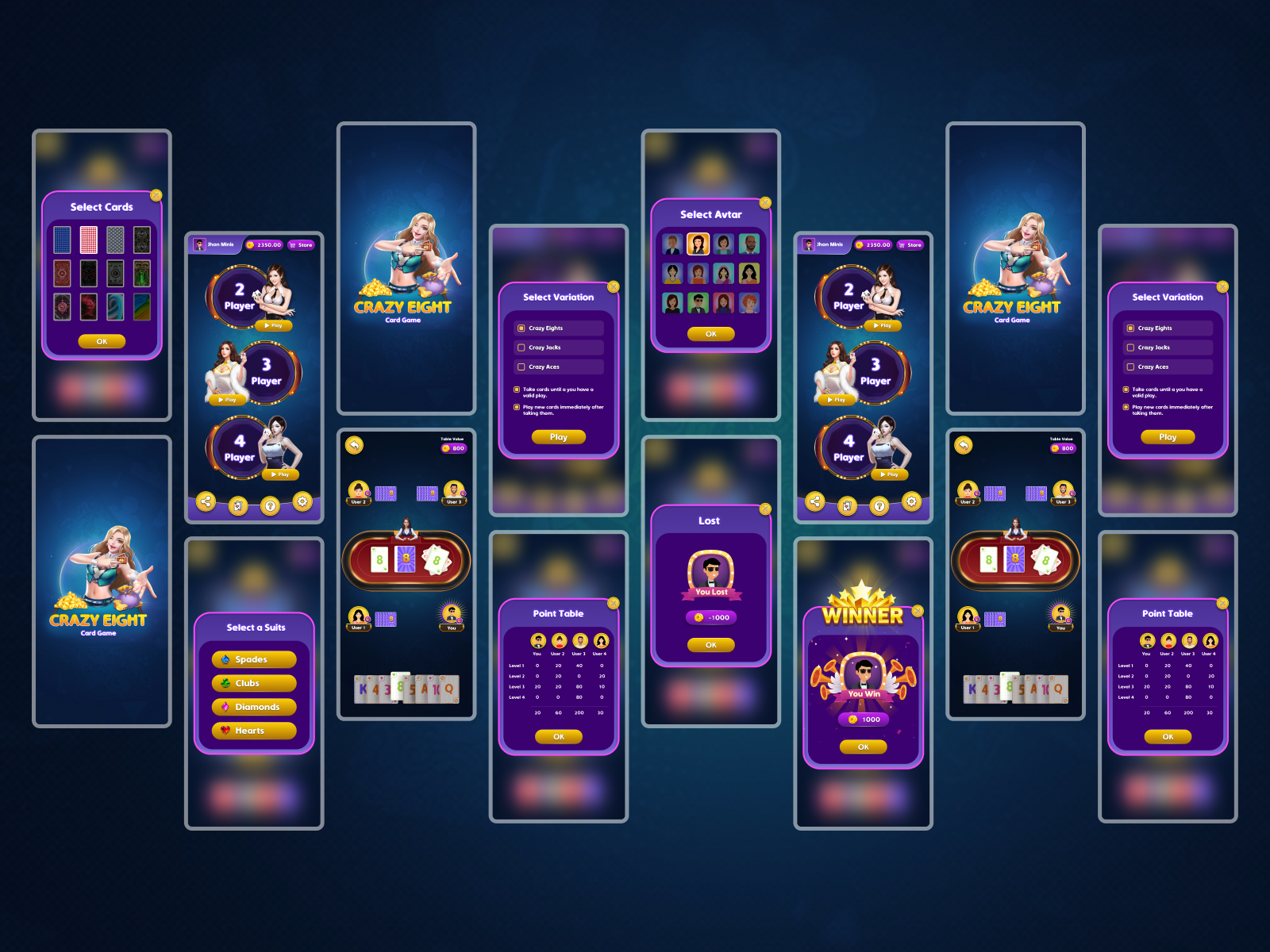 Example of Game App UI Design 