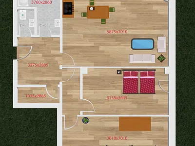 3D PŮDORYS V ADOBE ILLUSTRATOR 3d floor plan graphic design