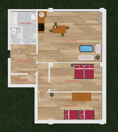 3D PŮDORYS V ADOBE ILLUSTRATOR 3d floor plan graphic design