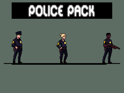 Police Character Sprites Pixel Art 2d art asset assets character fantasy game game assets gamedev indie indie game pixel pixelart pixelated police policeman rpg sprite sprites spritesheet