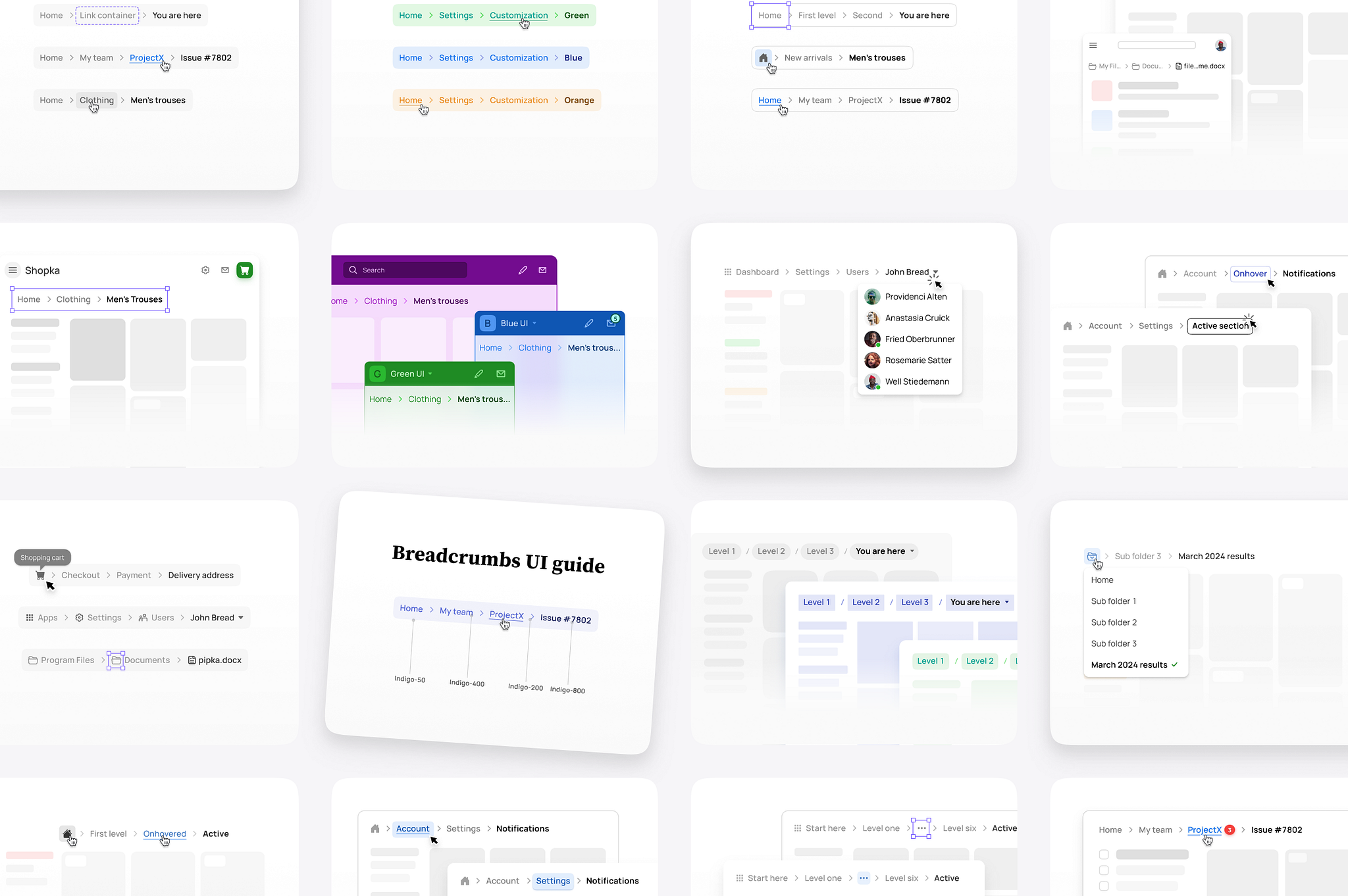 Breadcrumbs UI design guide with usability tips by Roman Kamushken on ...