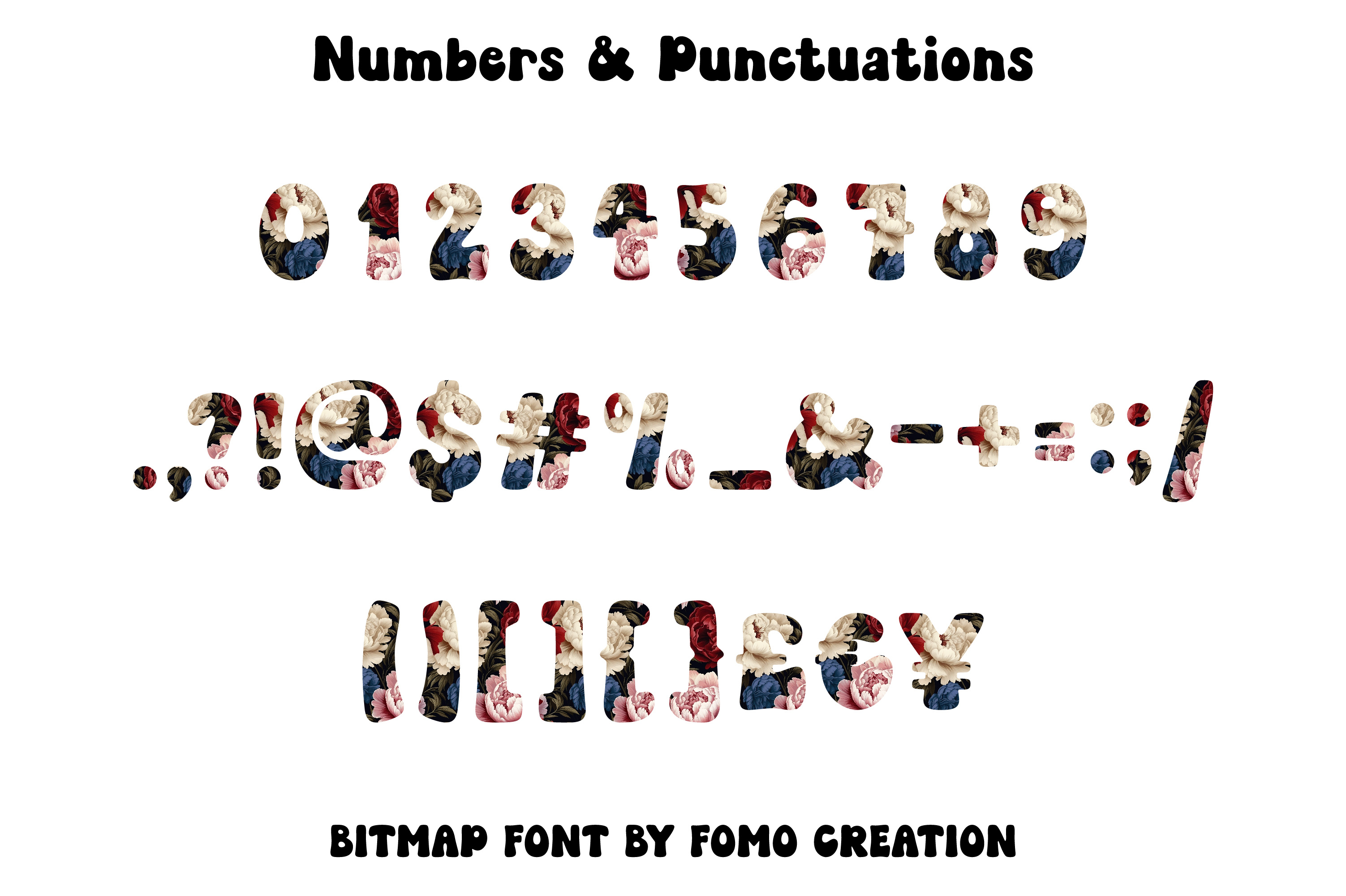 Peony Flower Bitmap Font by Fomo Creative on Dribbble