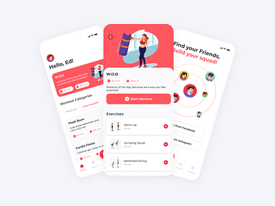 Fitness App for everyone app design fitness inclusive lookfeel mobile mobile app ui ux workout
