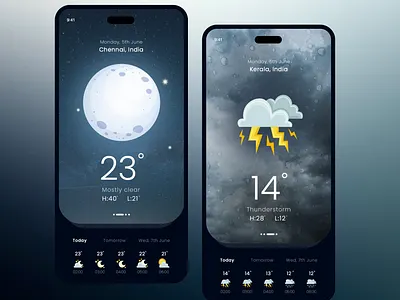 Weather App app dailyui design ui uiux ux weather