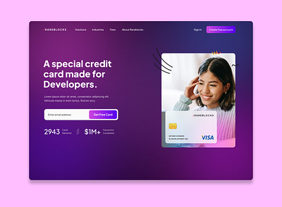 Animated Mash Gradient with Hero Section Design branding design minimal ui ux vi visual design web